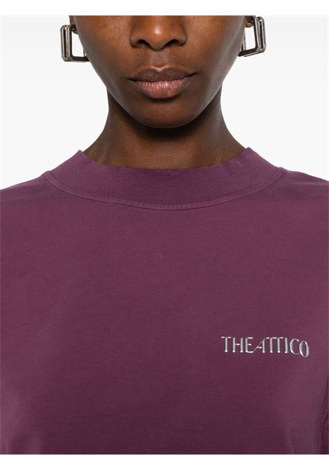 Purple logo-detail jersey dress The attico - women THE ATTICO | 251WCA00393JJF006AA114